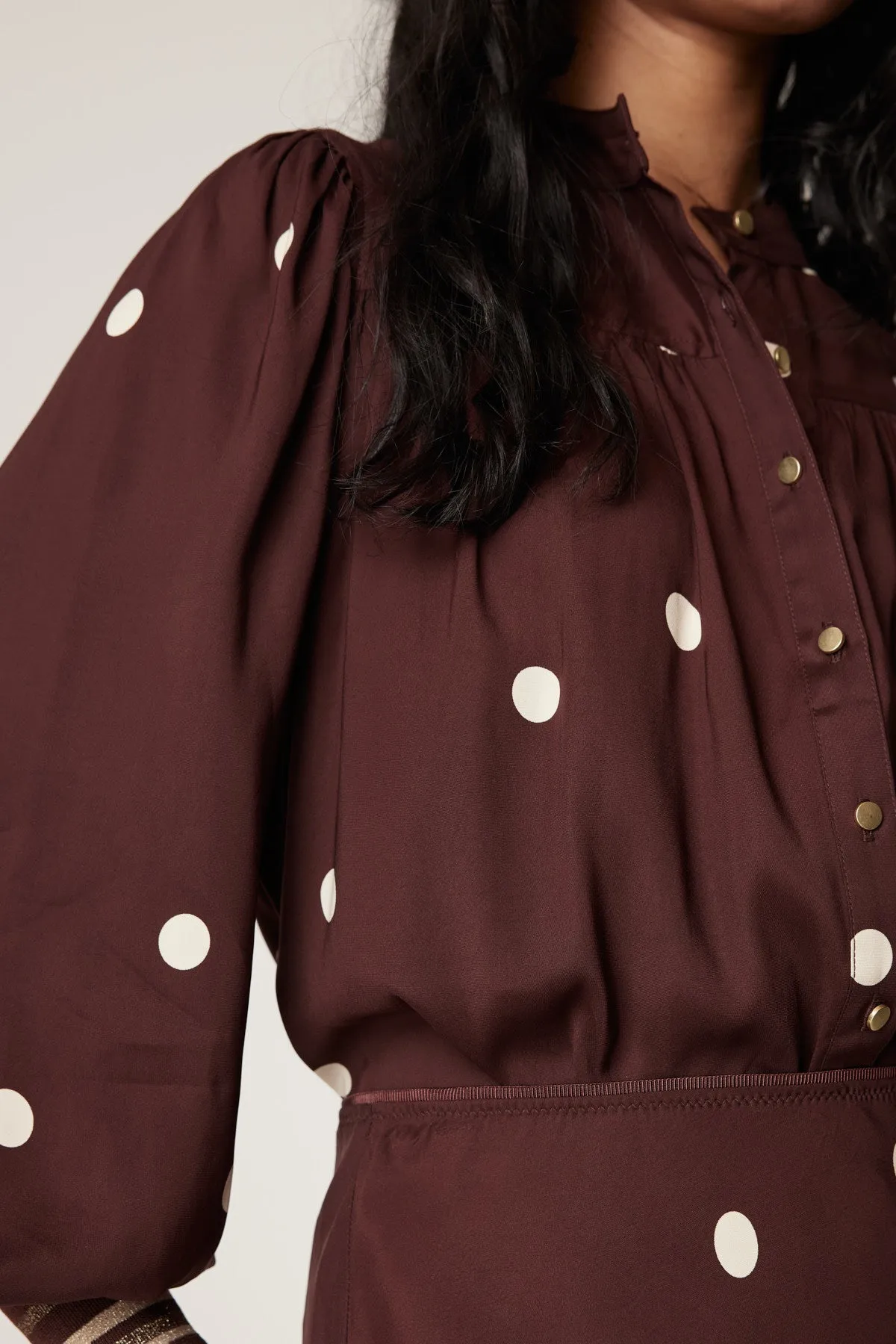 Roberts Blouse - Chocolate Spot