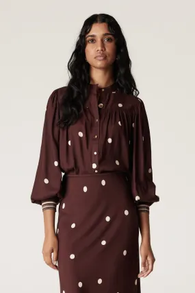 Roberts Blouse - Chocolate Spot