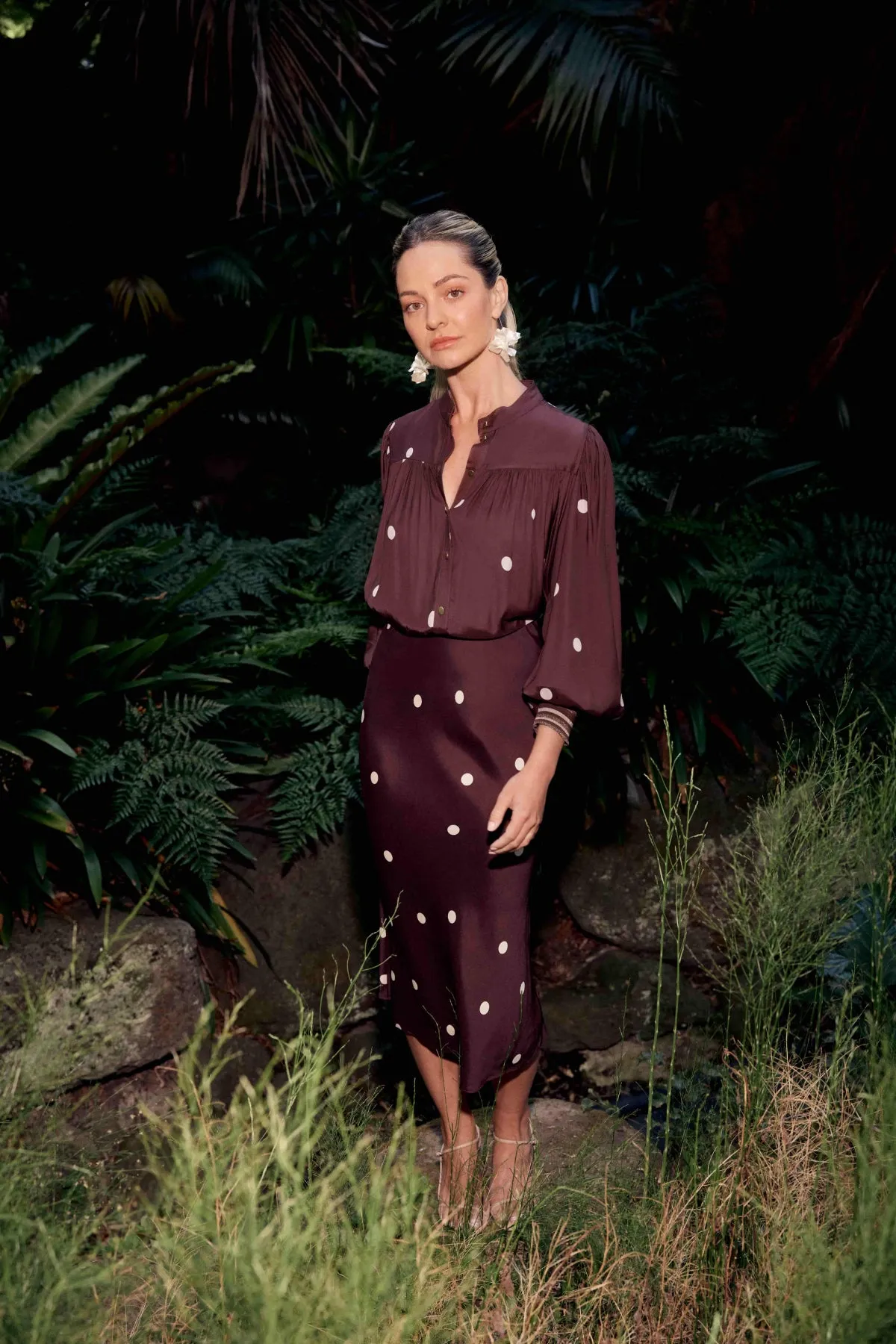 Roberts Blouse - Chocolate Spot