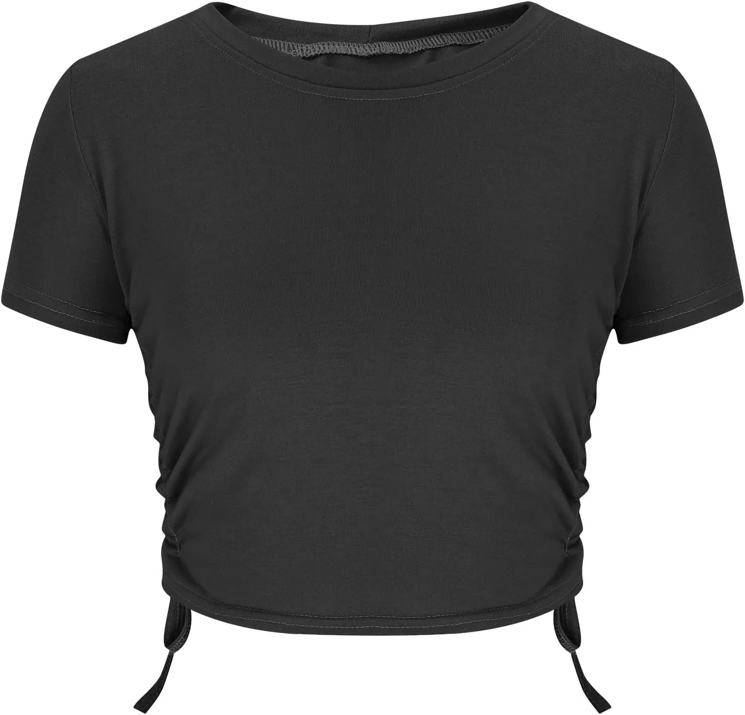 Short Sleeve Crop Tops for Women Classic Longline Baby Tee Workout T Shirt Top 2025 Summer Athletic Gym Top