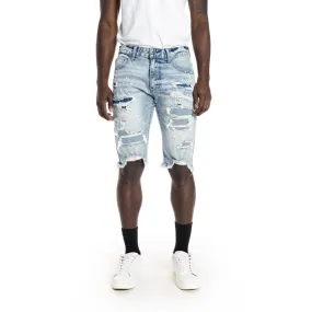 Slim Ripoff Semi Basic Jean Shorts - Mizu Blue