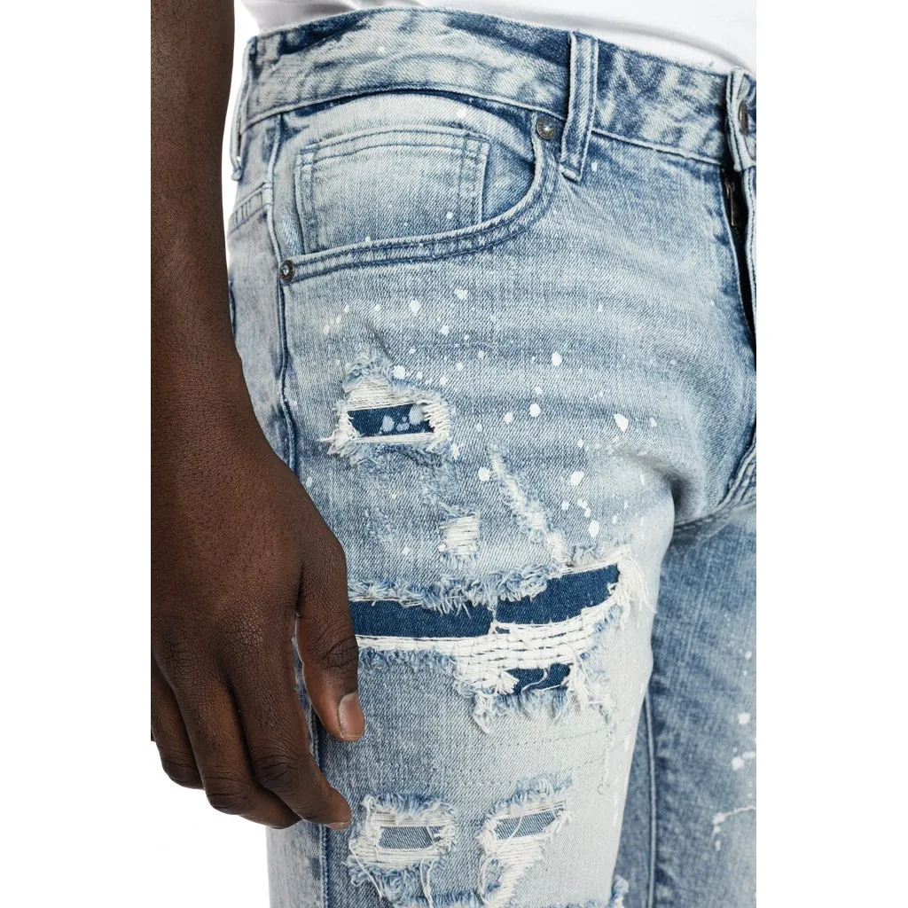 Slim Ripoff Semi Basic Jean Shorts - Mizu Blue