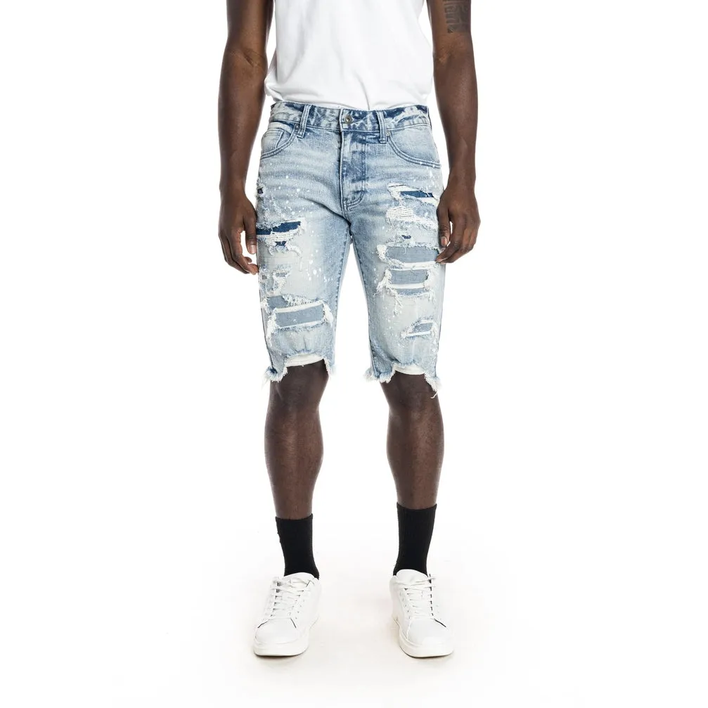 Slim Ripoff Semi Basic Jean Shorts - Mizu Blue