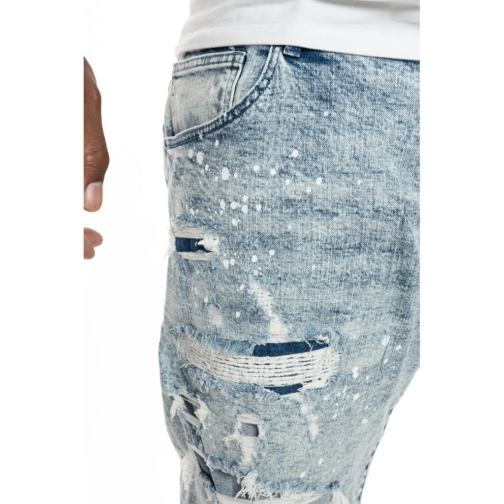 Slim Ripoff Semi Basic Jean Shorts - Mizu Blue