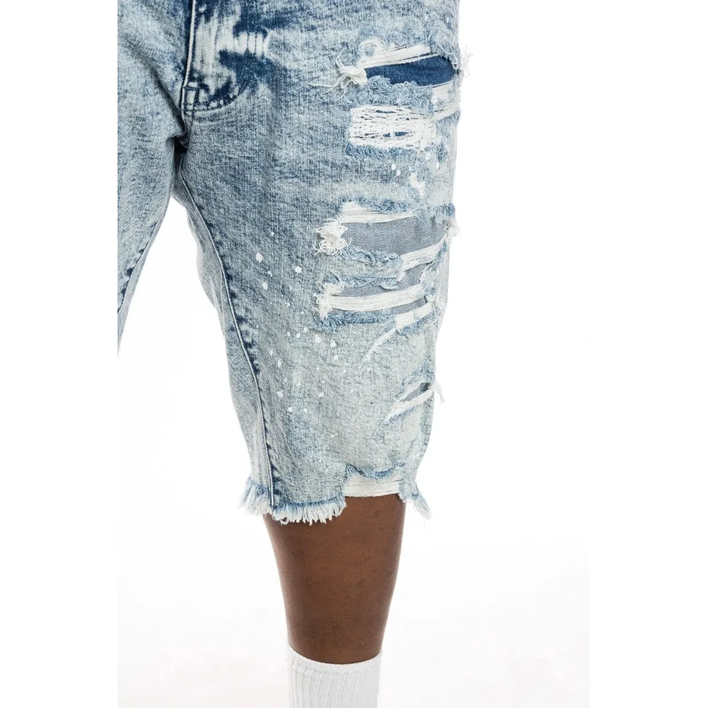 Slim Ripoff Semi Basic Jean Shorts - Mizu Blue