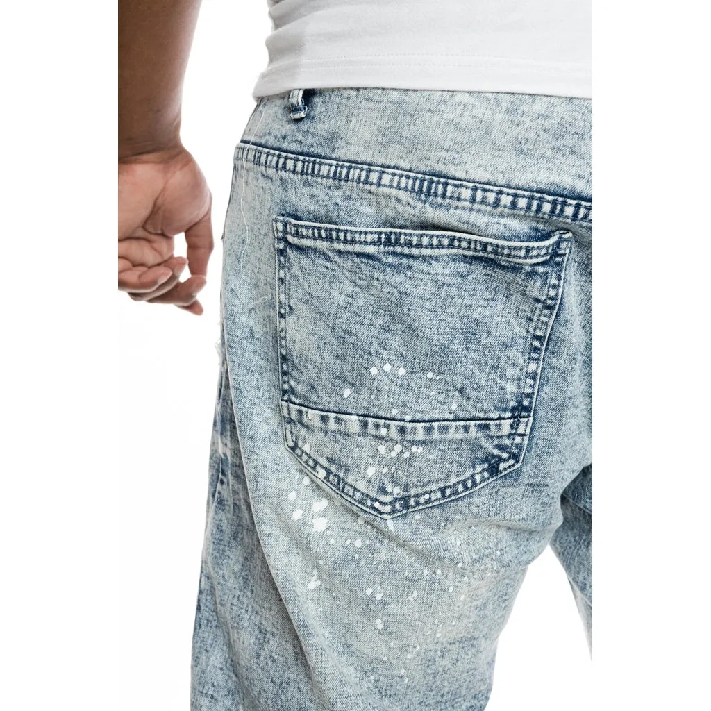 Slim Ripoff Semi Basic Jean Shorts - Mizu Blue