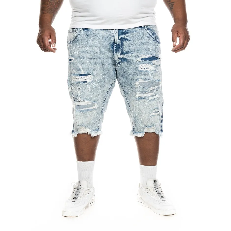 Slim Ripoff Semi Basic Jean Shorts - Mizu Blue