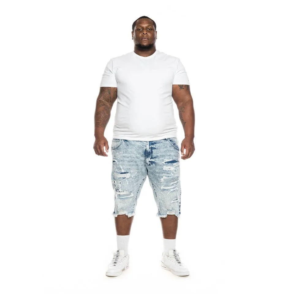 Slim Ripoff Semi Basic Jean Shorts - Mizu Blue