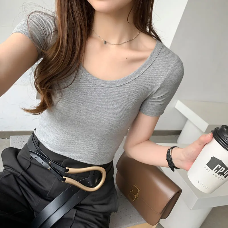 Soft Girl Aesthetic Basic T-Shirt For Women