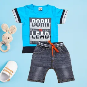 T-Shirt & Short - Born - Blue