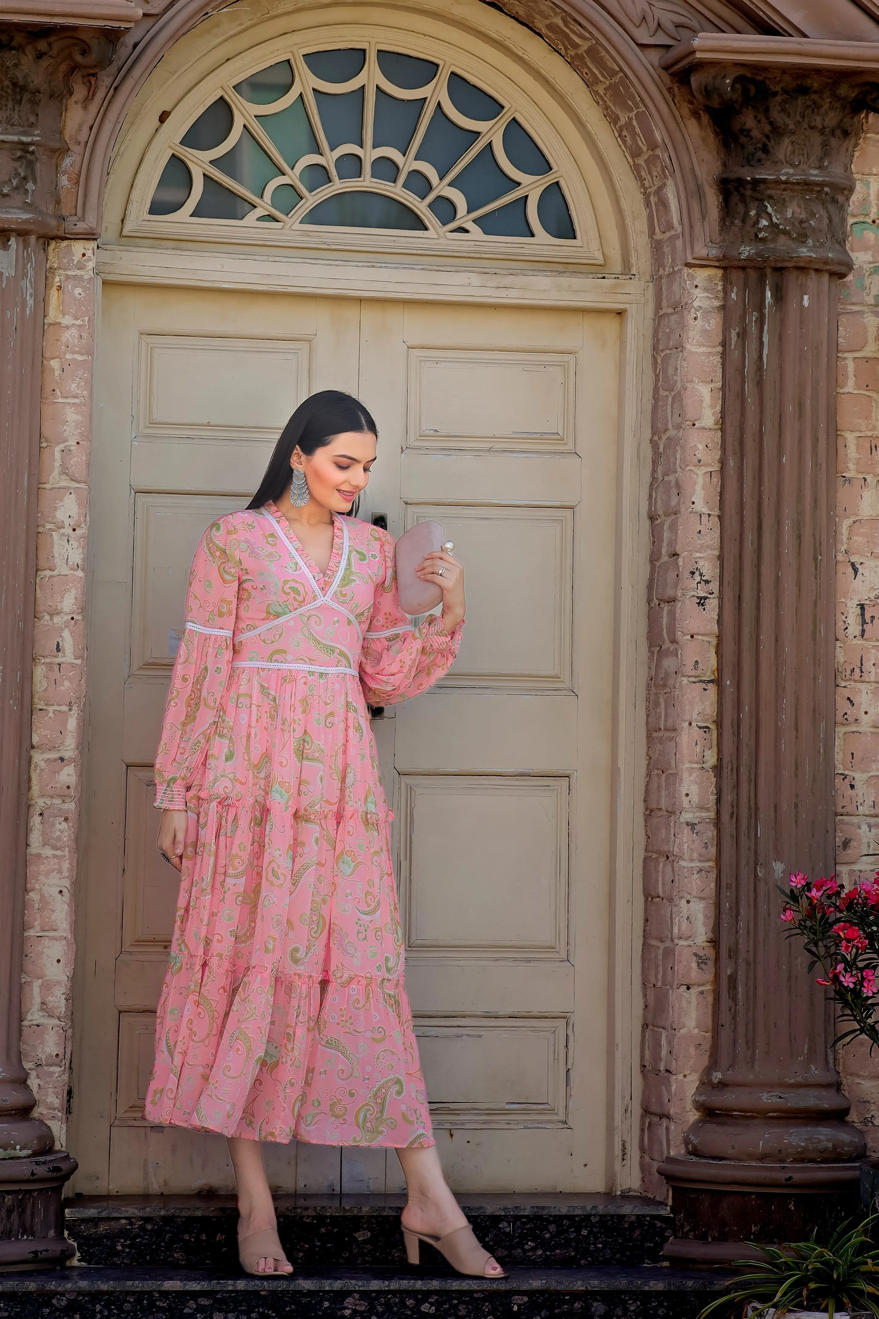 Thulian Light Pink  Maxi Dress