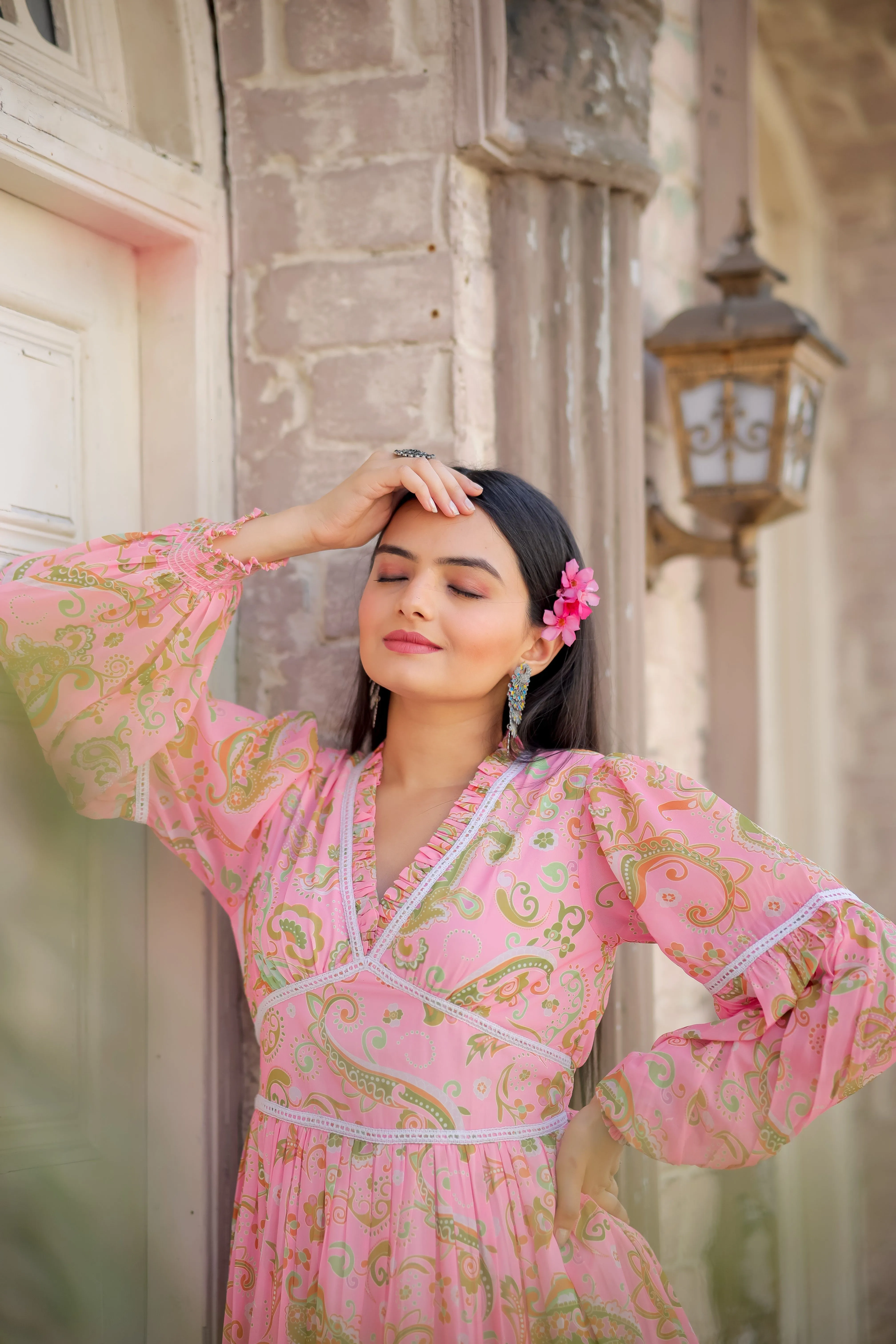 Thulian Light Pink  Maxi Dress