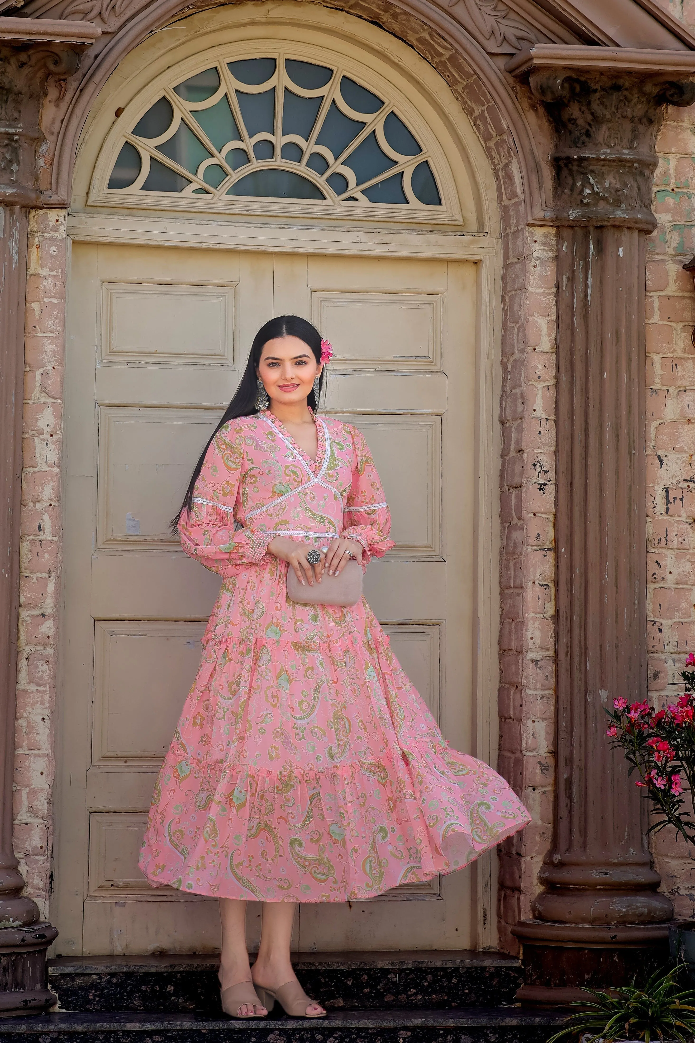 Thulian Light Pink  Maxi Dress