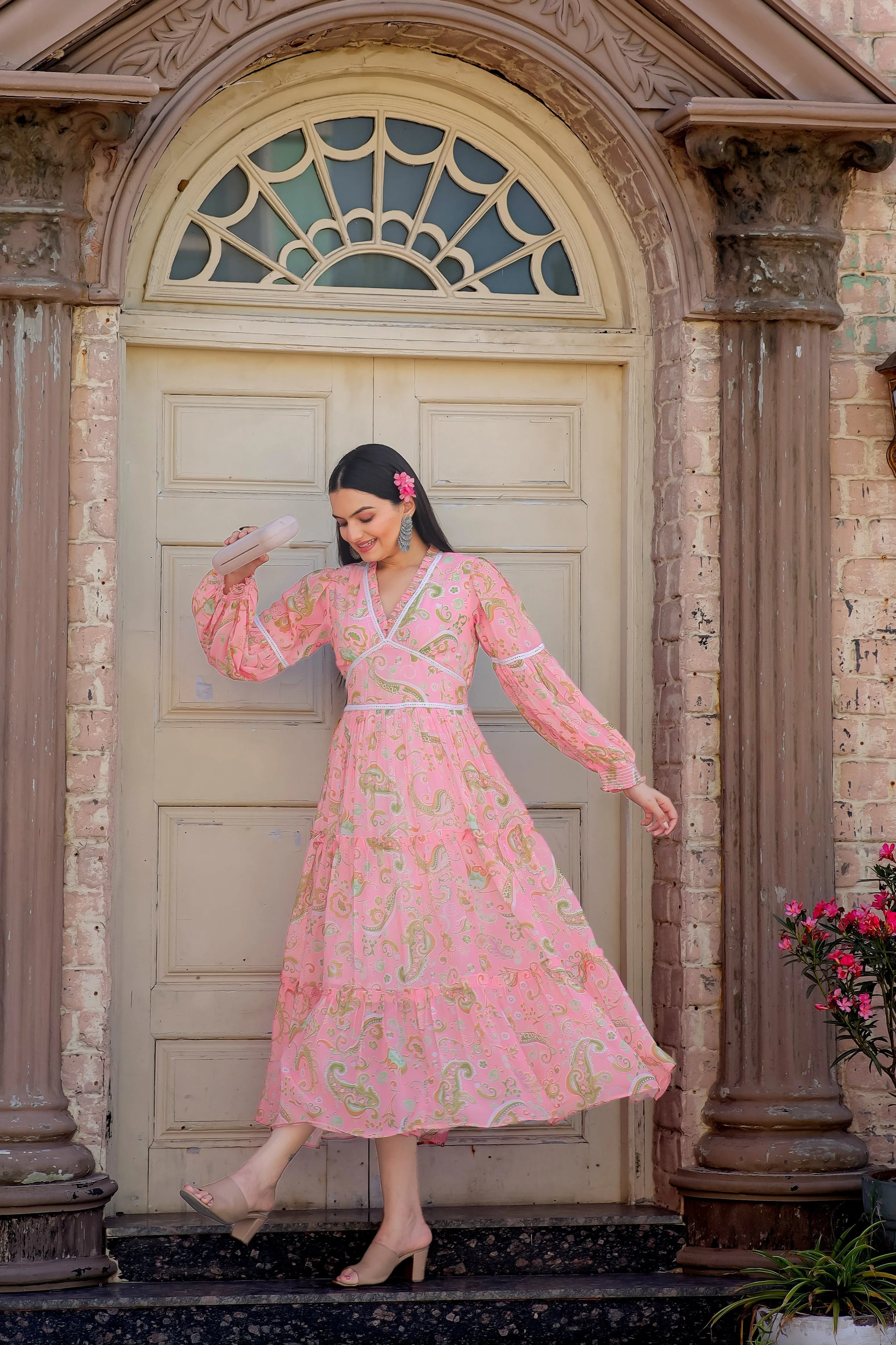Thulian Light Pink  Maxi Dress