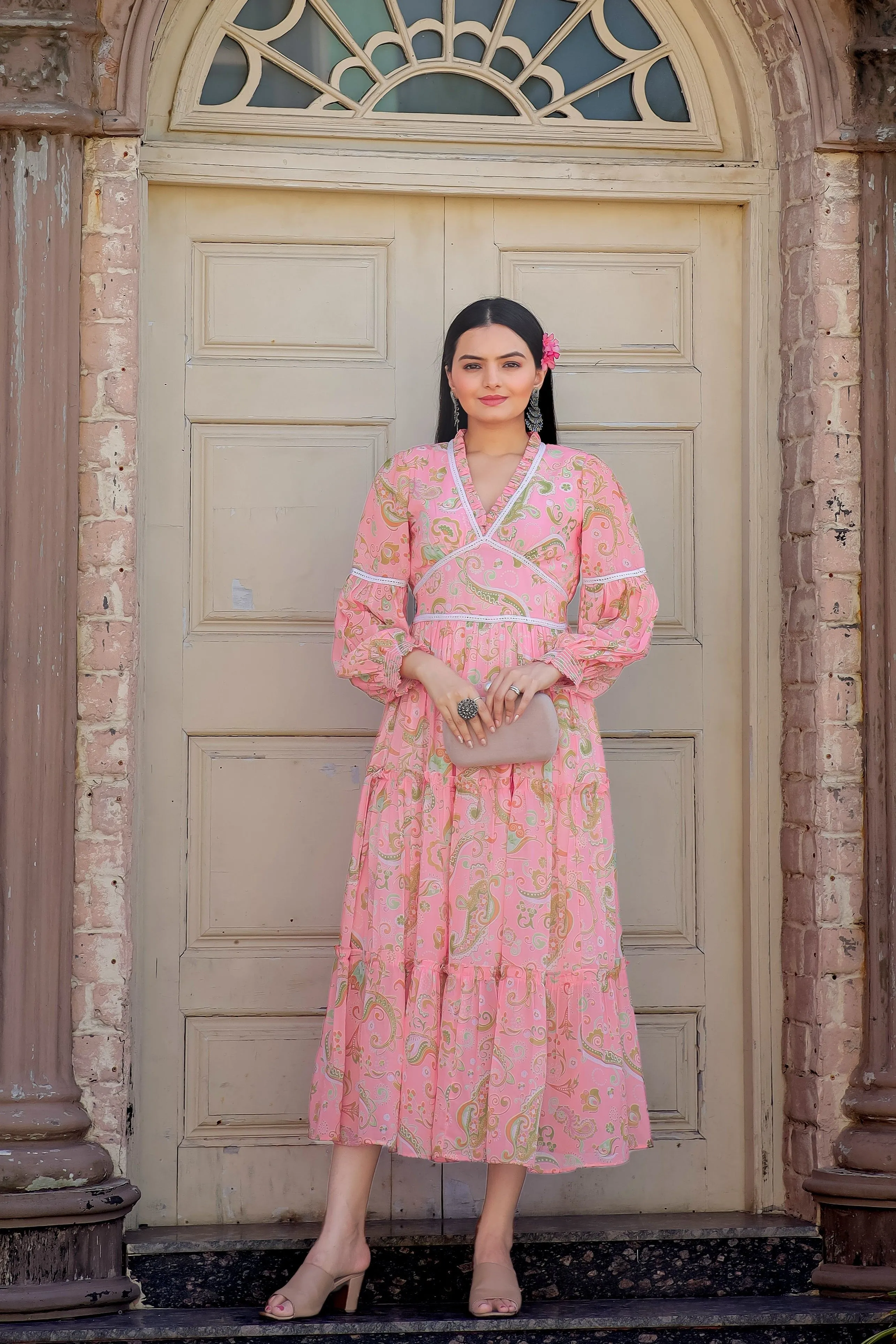Thulian Light Pink  Maxi Dress