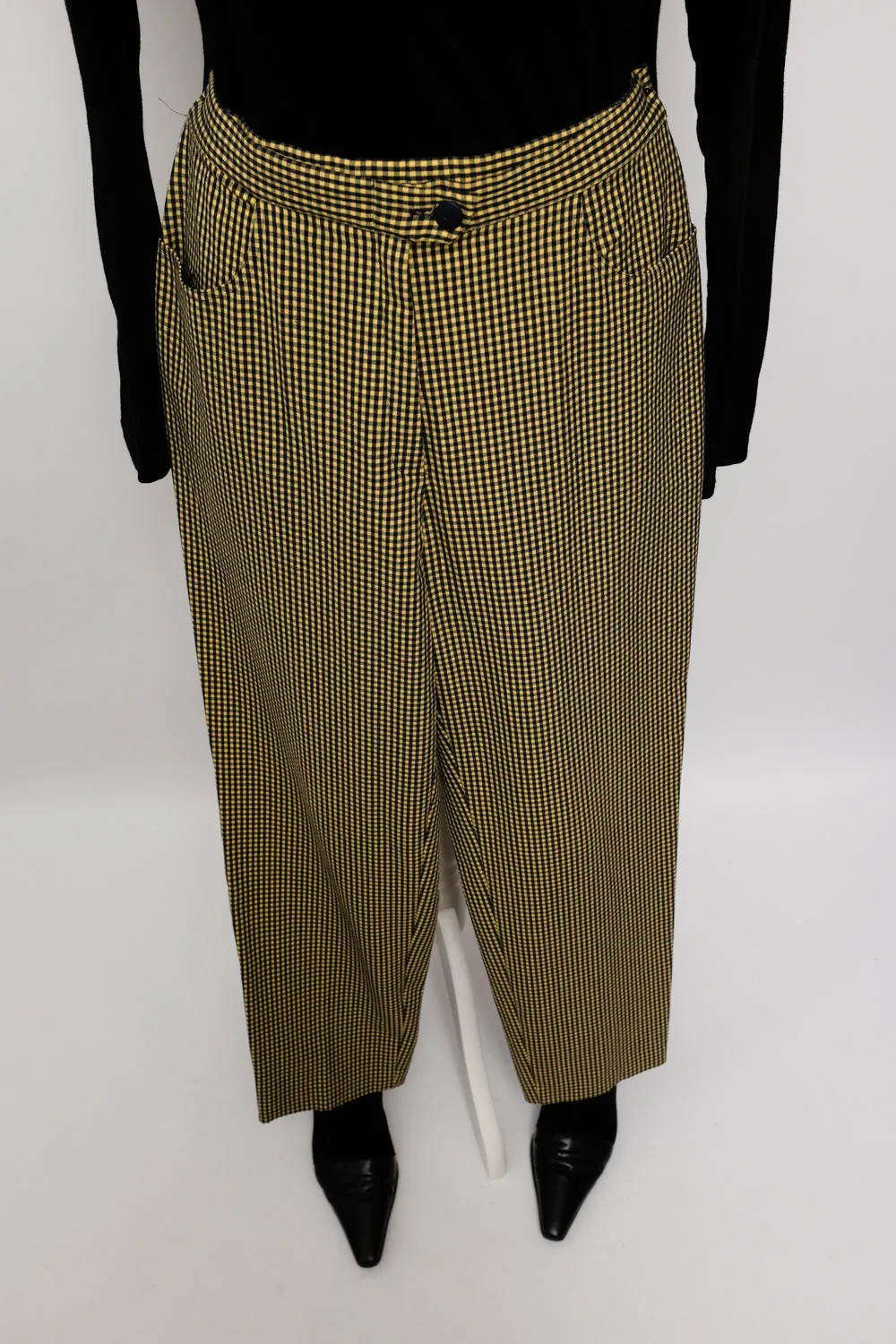 VICHY YELLOW BLACK PANTS