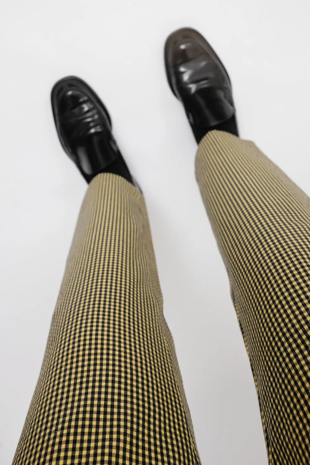 VICHY YELLOW BLACK PANTS