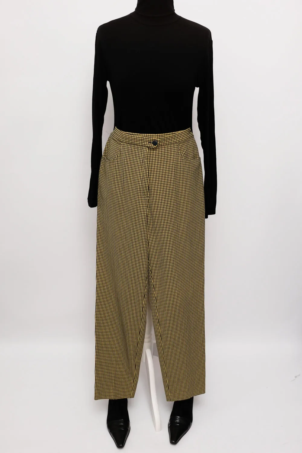 VICHY YELLOW BLACK PANTS