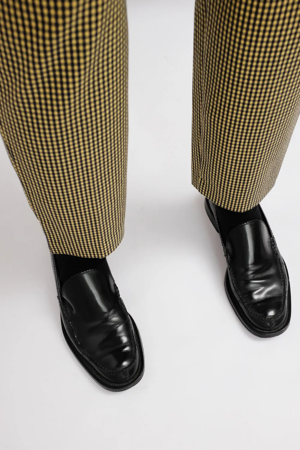 VICHY YELLOW BLACK PANTS