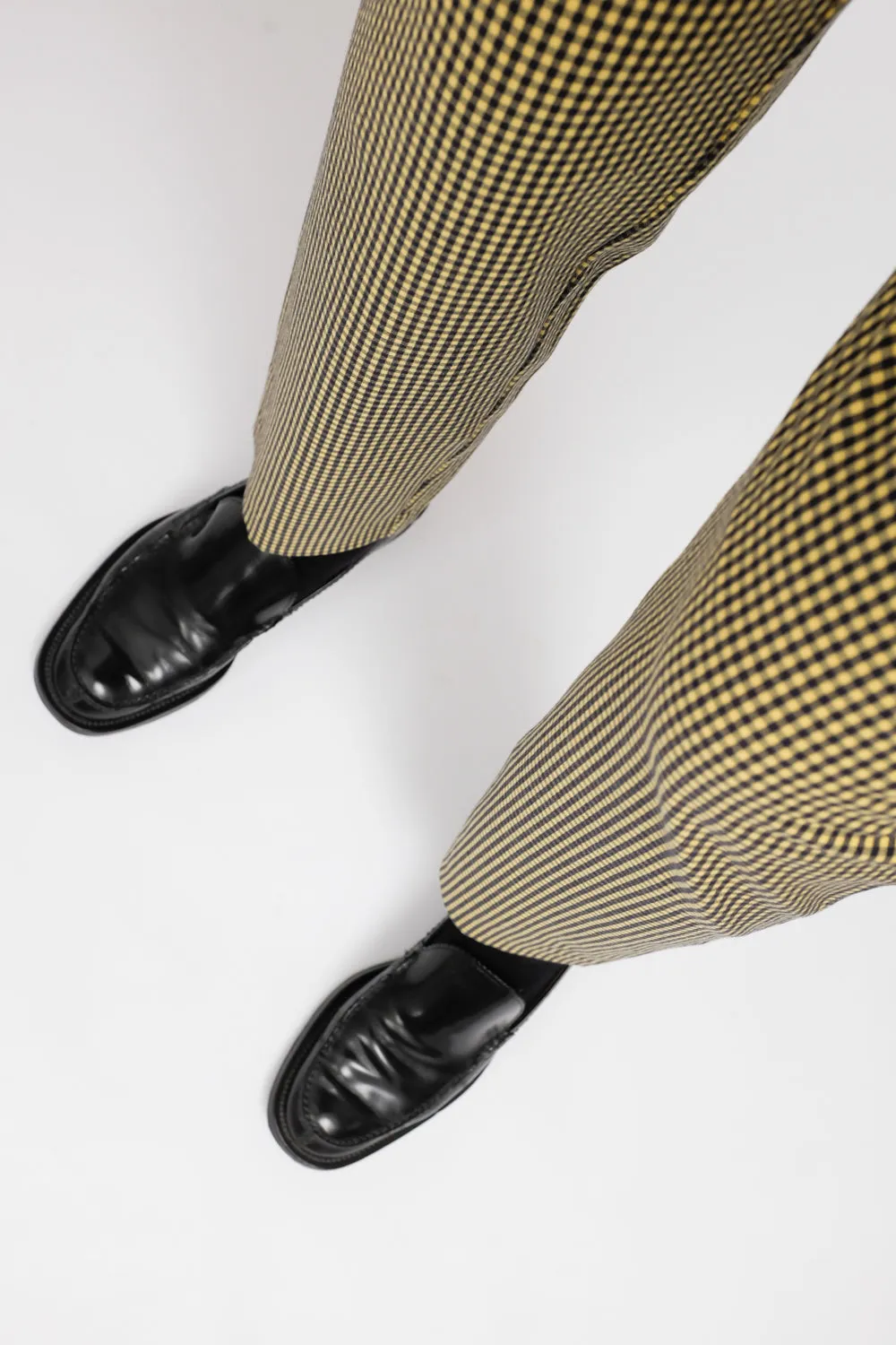 VICHY YELLOW BLACK PANTS
