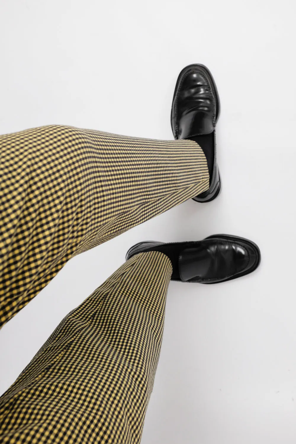 VICHY YELLOW BLACK PANTS