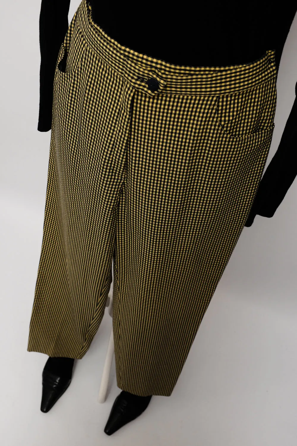 VICHY YELLOW BLACK PANTS
