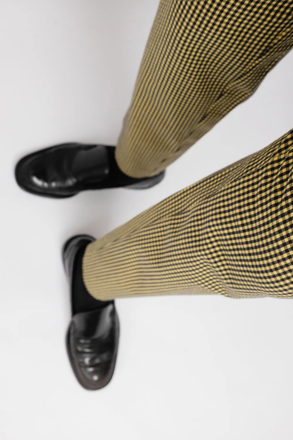 VICHY YELLOW BLACK PANTS