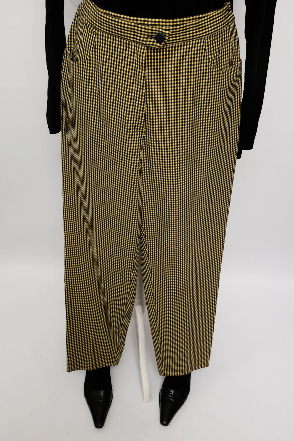 VICHY YELLOW BLACK PANTS