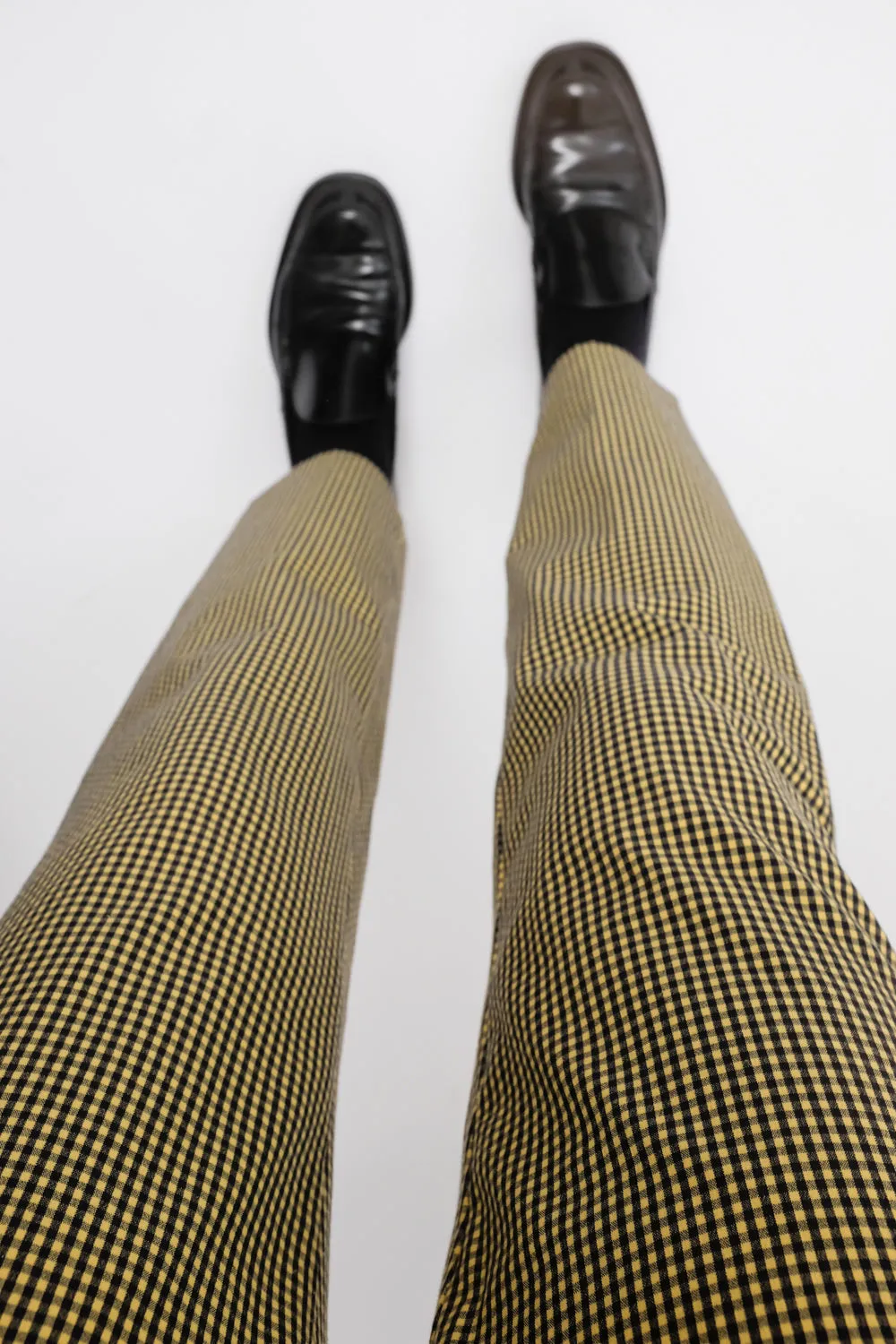 VICHY YELLOW BLACK PANTS