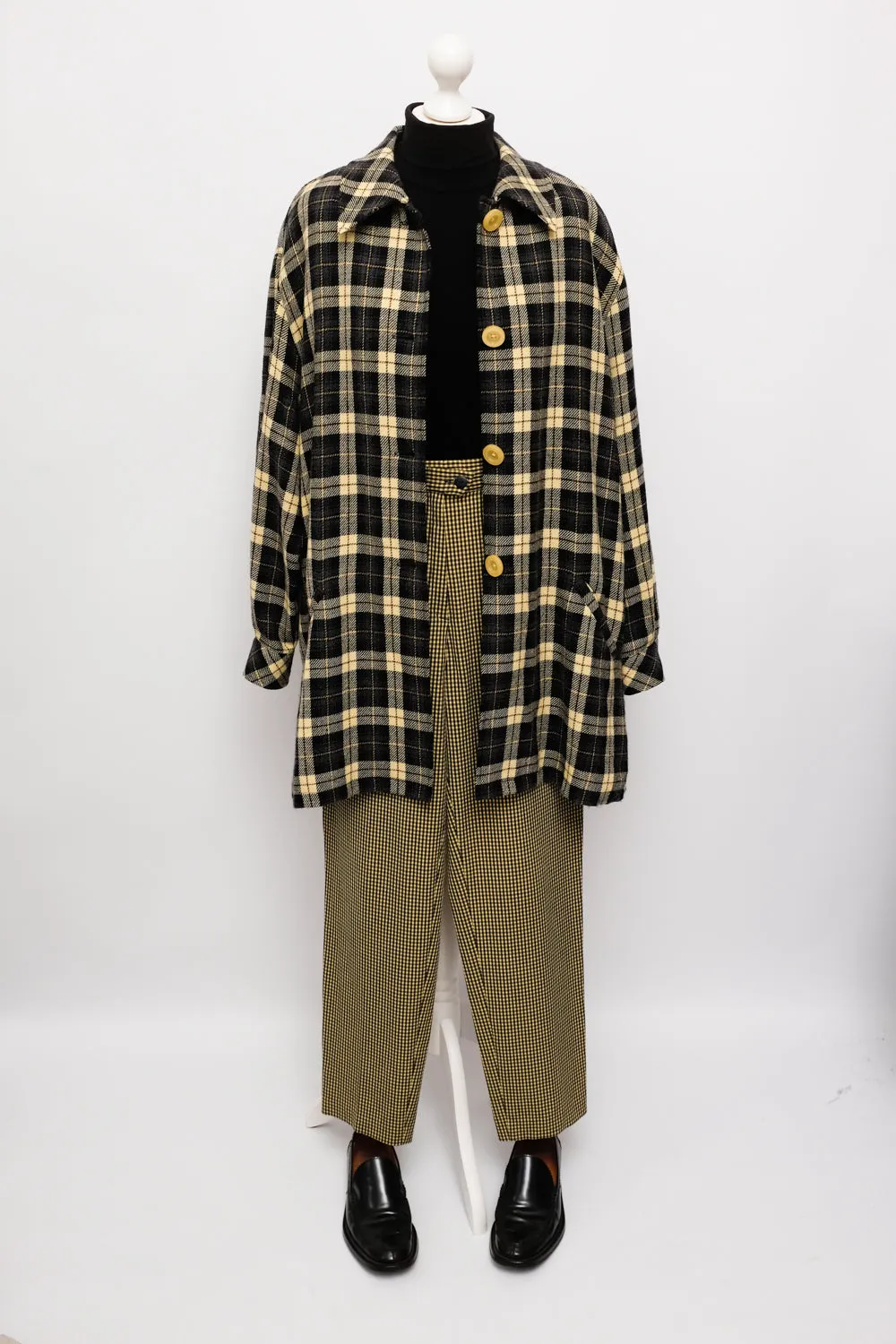 VICHY YELLOW BLACK PANTS