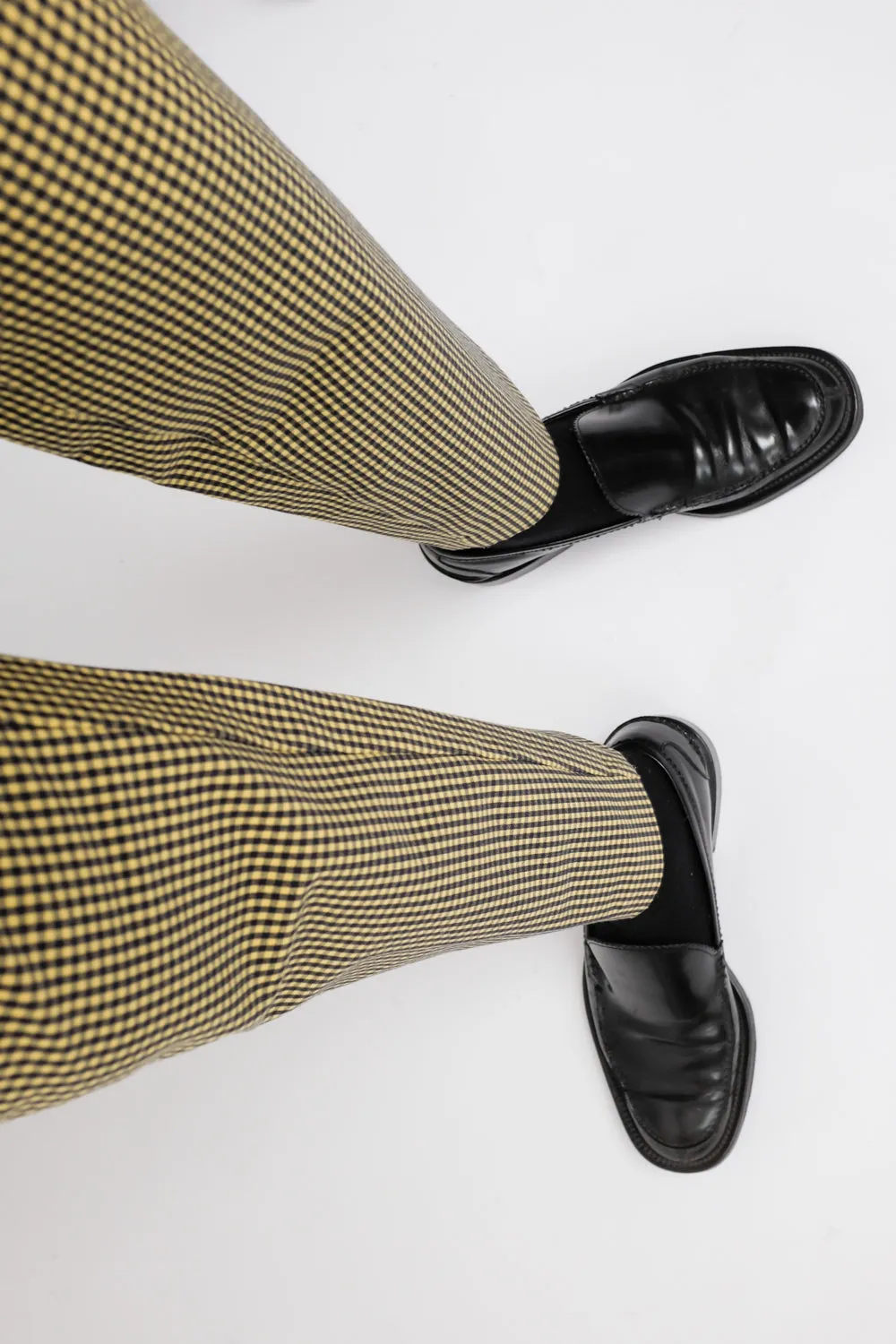 VICHY YELLOW BLACK PANTS