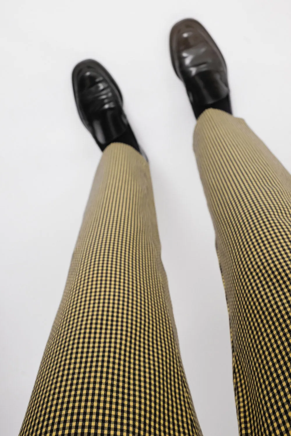 VICHY YELLOW BLACK PANTS