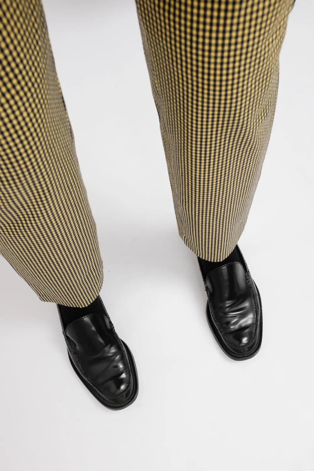 VICHY YELLOW BLACK PANTS