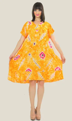 Vintage 90s  Grunge Tie Dye neon mini dress