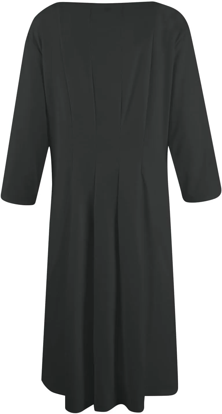 Women Dresses Formal for Church Summer Spring Solid Flowy Vintage 3/4 Sleeve Midi Casual Swing