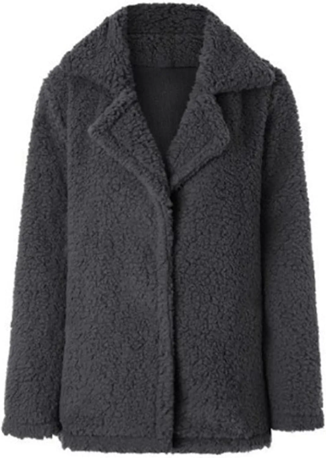 Womens Faux Fur Coat Outerwear Winter Comfortable Stylish Jacket with Pockets