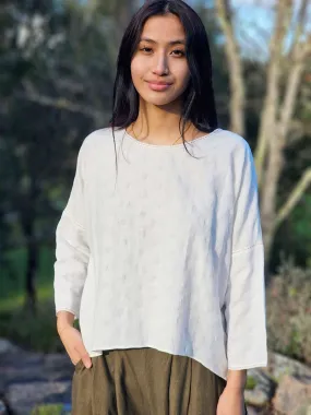 Yaza - Cotton Jacquard Top
